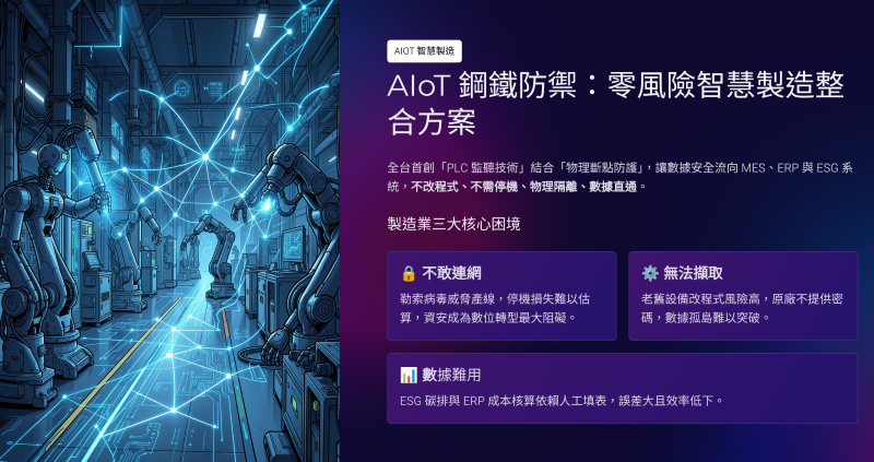 AIoT 鋼鐵防禦：零風險智慧製造整合方案